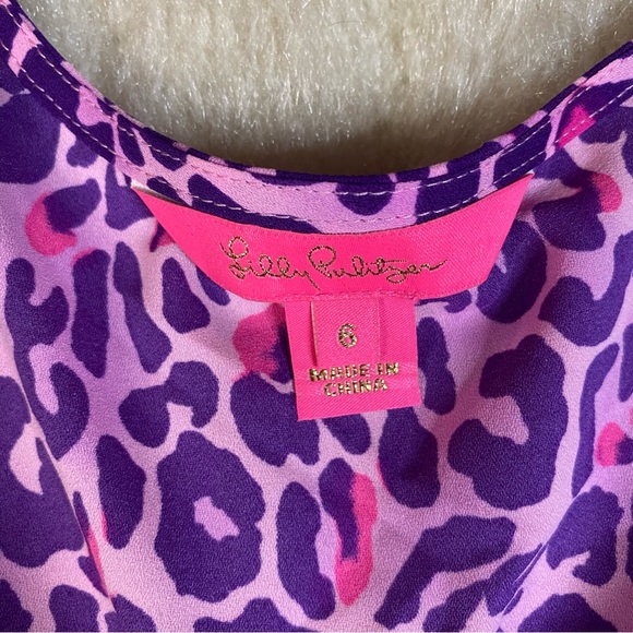 Lilly Pulitzer Cheetah Print Long Sleeve Dress.   EUC - Picture 2 of 10